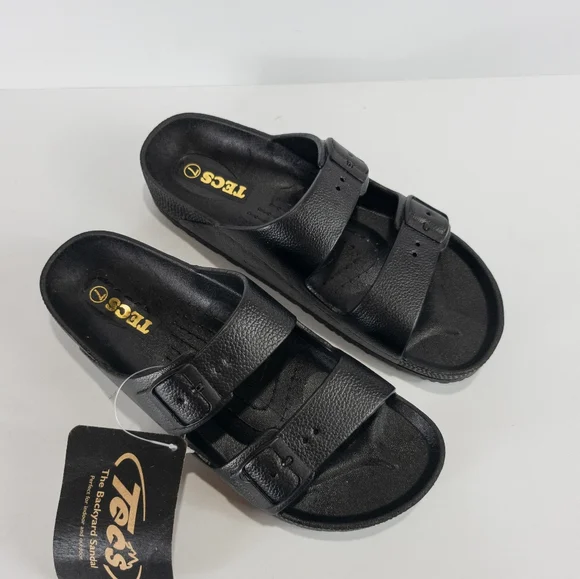 Tecs Two Band Sandals Black -7 - Picture 7 of 8